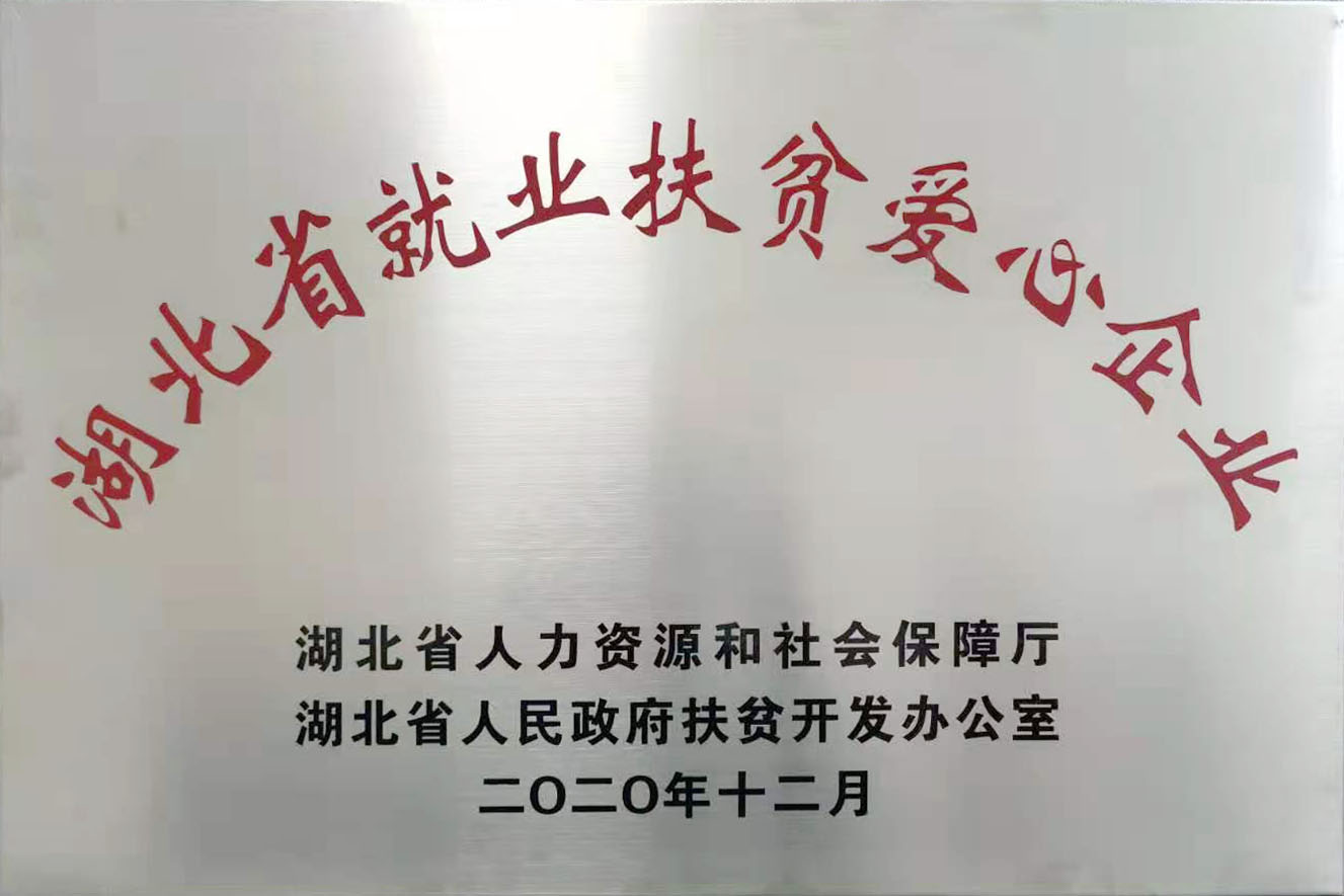 湖北(bei)省就業扶(fu)貧愛心企(qi)業2020